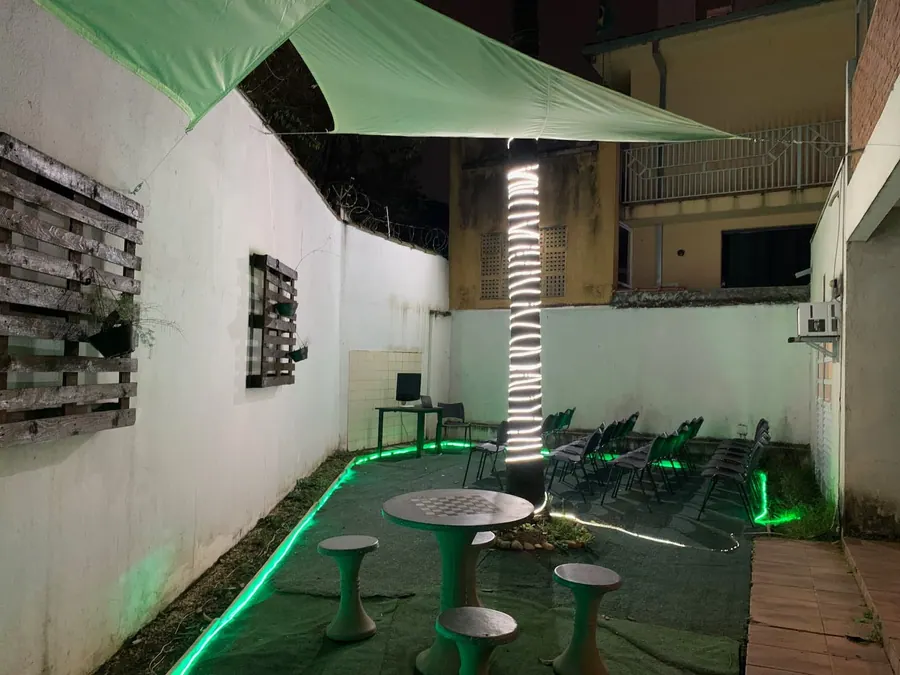 Quintal usado para eventos